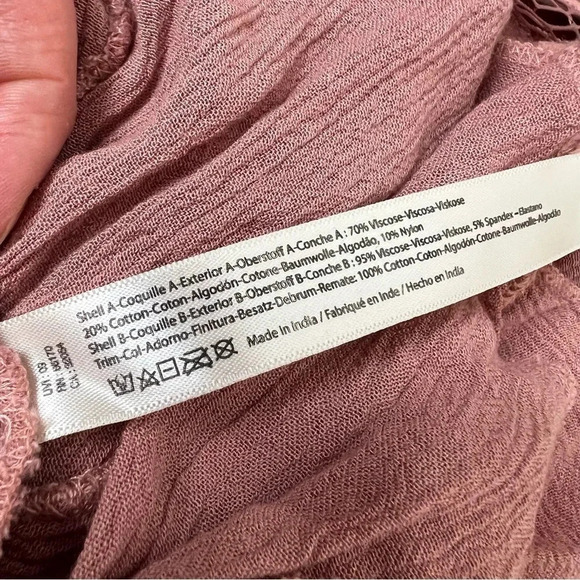 Free People Adella mini mauve light pink lace dress BLOGGER  Favorite Size M - Picture 8 of 9